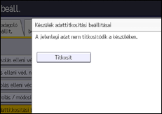 A kezelőpanel ismertetése
