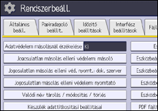 A kezelőpanel ismertetése