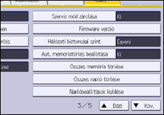 A kezelőpanel ismertetése