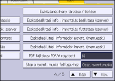 A kezelőpanel ismertetése