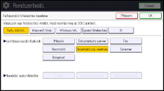 A kezelőpanel ismertetése