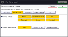 A kezelőpanel ismertetése