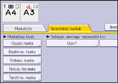 A kezelőpanel ismertetése