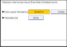 A kezelőpanel ismertetése