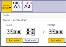 A kezelőpanel ismertetése