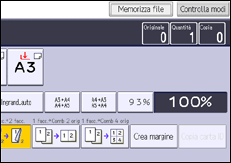 Illustrazione della schermata sul pannello di controllo