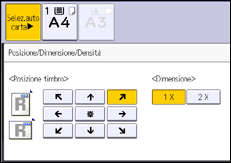 Illustrazione della schermata sul pannello di controllo