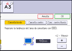 Illustrazione della schermata sul pannello di controllo