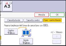 Illustrazione della schermata sul pannello di controllo