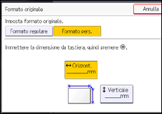 Illustrazione della schermata sul pannello di controllo
