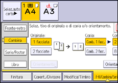 Illustrazione della schermata sul pannello di controllo