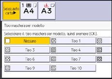 Illustrazione della schermata sul pannello di controllo