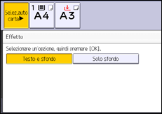 Illustrazione della schermata sul pannello di controllo