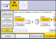 Illustrazione della schermata sul pannello di controllo