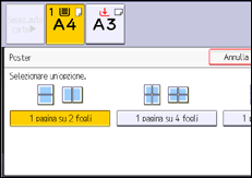 Illustrazione della schermata sul pannello di controllo
