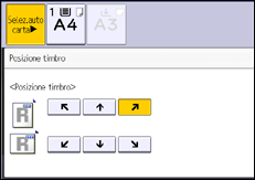 Illustrazione della schermata sul pannello di controllo