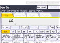 Illustrazione della schermata sul pannello di controllo