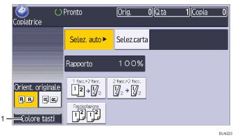 Illustrazione numerata pannello di controllo