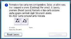 Illustrazione della schermata sul pannello di controllo