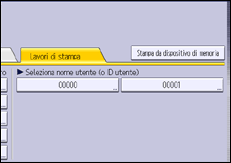 Illustrazione della schermata sul pannello di controllo