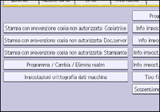 Illustrazione della schermata sul pannello di controllo