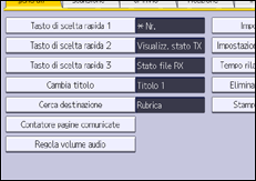Illustrazione della schermata sul pannello di controllo