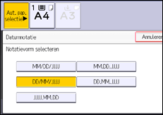 Afbeelding van bedieningspaneel
