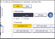 Afbeelding van bedieningspaneel