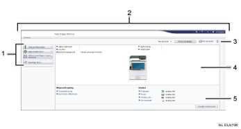 Schermafbeelding van internetbrowser (afbeelding met genummerde items)