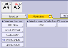 Afbeelding van bedieningspaneel