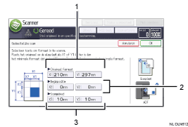 Genummerde afbeelding van het scherm van het bedieningspaneel