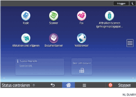 Afbeelding van bedieningspaneel