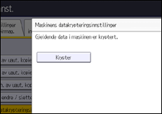 Illustrasjon av kontrollpanelet