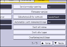 Illustrasjon av kontrollpanelet