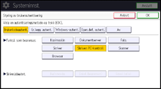 Illustrasjon av betjeningspanel