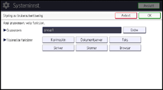 Illustrasjon av betjeningspanel