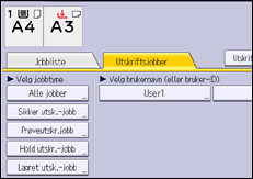 Illustrasjon av kontrollpanelet