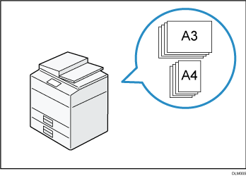 Ilustracja obsługi papieru A3 i 11 x 17