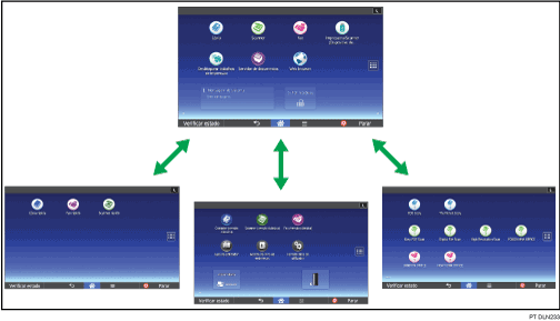 Ilustração da personalização do ecrã [Página principal]