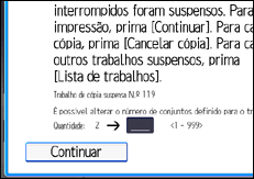 Ilustração do ecrã do painel de operação