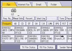 Ilustração do ecrã do painel de operação