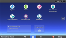 Bild av användarpanelens skärm