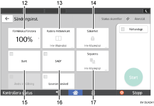 Bild av användarpanelen (numrerade detaljer)