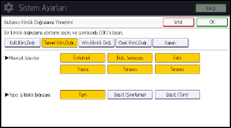 İşlem paneli ekran çizimi
