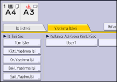 İşlem paneli ekran çizimi