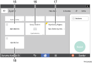 İşlem paneli ekran gösterimi numaralandırılmış balonlu resim