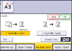 İşlem paneli ekran çizimi