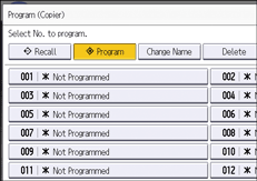 Ilustração da tela do painel de operação