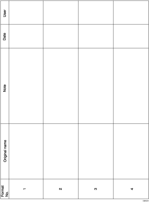 Illustration of Stored Format Record Sheet