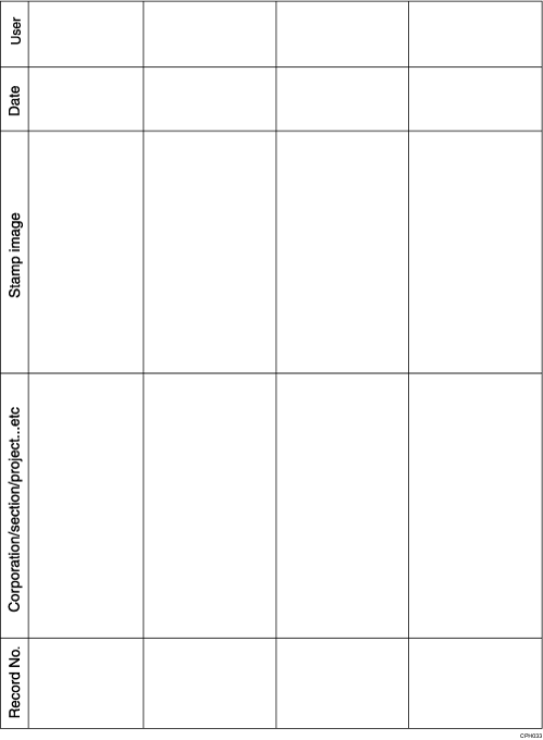 Illustration of User Stamp Record Sheet